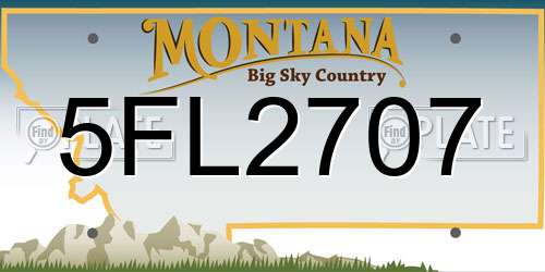 5FL2707 Montana License Plate