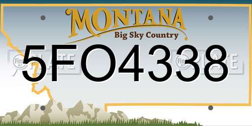 5FO4338 Montana License Plate