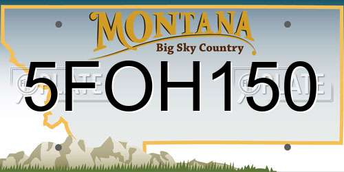 5FOH150 Montana License Plate