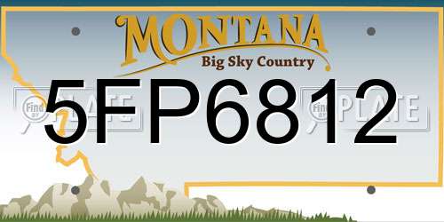 5FP6812 Montana License Plate