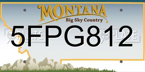 5FPG812 Montana License Plate