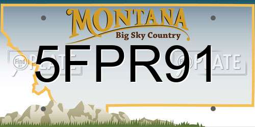 5FPR91 Montana License Plate