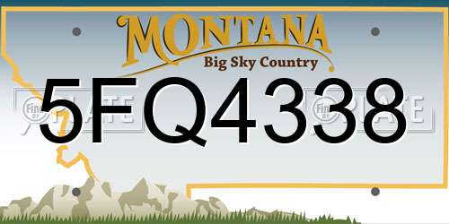5FQ4338 Montana License Plate