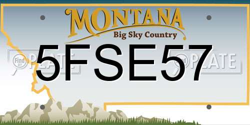 5FSE57 Montana License Plate