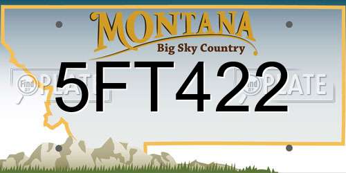 5FT422 Montana License Plate