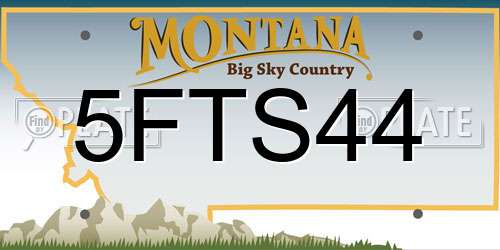 5FTS44 Montana License Plate