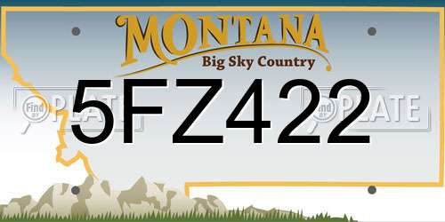 5FZ422 Montana License Plate