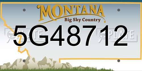 5G48712 Montana License Plate