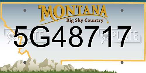 5G48717 Montana License Plate