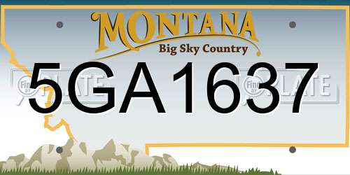 5GA1637 Montana License Plate