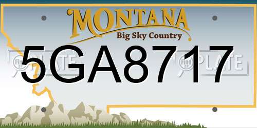 5GA8717 Montana License Plate