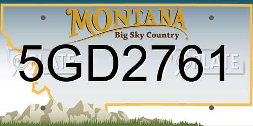 5GD2761 Montana License Plate
