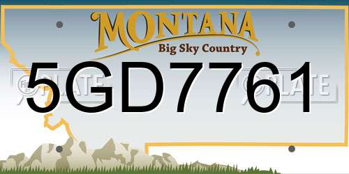 5GD7761 Montana License Plate