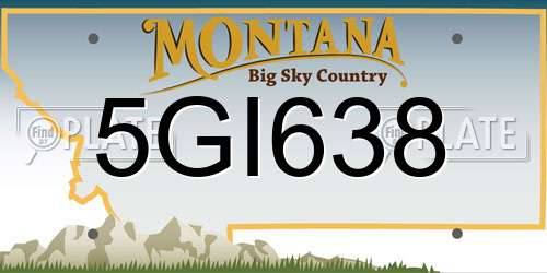 5GI638 Montana License Plate