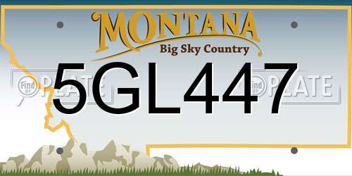 5GL447 Montana License Plate