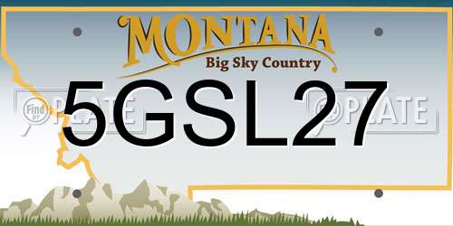 5GSL27 Montana License Plate