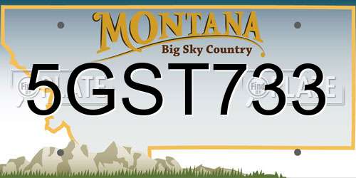 5GST733 Montana License Plate