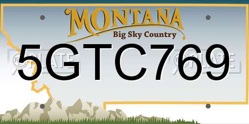 5GTC769 Montana License Plate