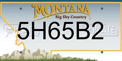 5H65B2 Montana License Plate