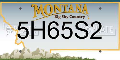 5H65S2 Montana License Plate
