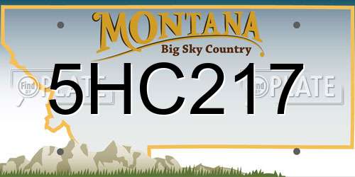 5HC217 Montana License Plate