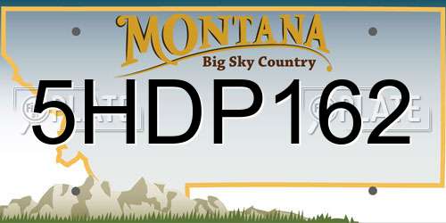 5HDP162 Montana License Plate