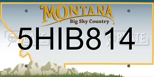 5HIB814 Montana License Plate