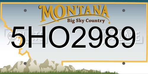 5HO2989 Montana License Plate