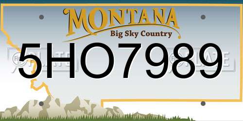 5HO7989 Montana License Plate