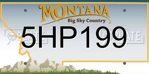 5HP199 Montana License Plate