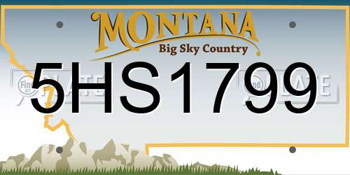 5HS1799 Montana License Plate