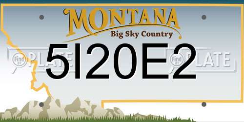 5I20E2 Montana License Plate