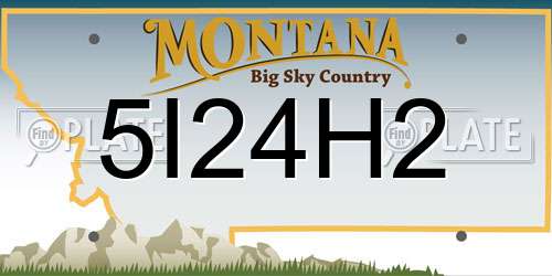 5I24H2 Montana License Plate