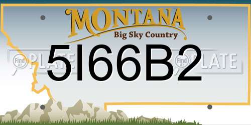 5I66B2 Montana License Plate