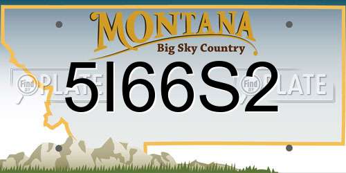 5I66S2 Montana License Plate
