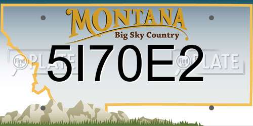 5I70E2 Montana License Plate