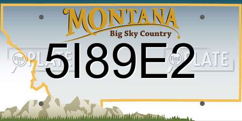5I89E2 Montana License Plate