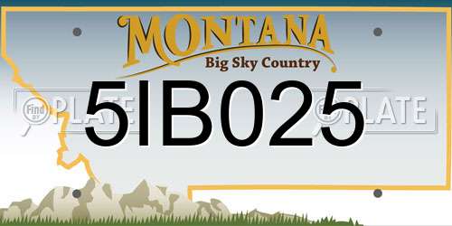 5IB025 Montana License Plate