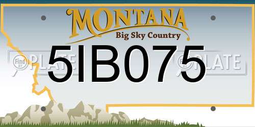 5IB075 Montana License Plate