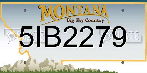 5IB2279 Montana License Plate