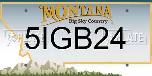5IGB24 Montana License Plate