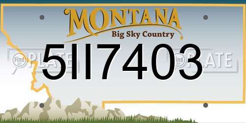 5II7403 Montana License Plate