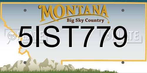 5IST779 Montana License Plate