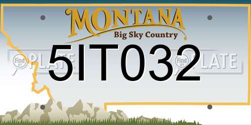 5IT032 Montana License Plate