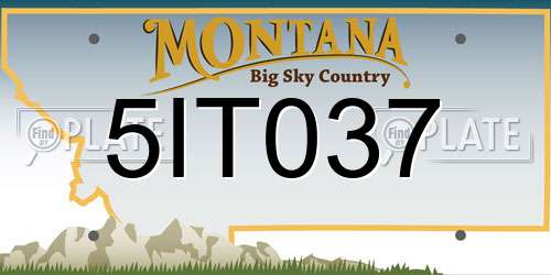 5IT037 Montana License Plate