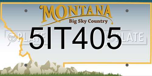 5IT405 Montana License Plate