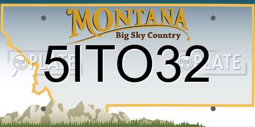 5ITO32 Montana License Plate