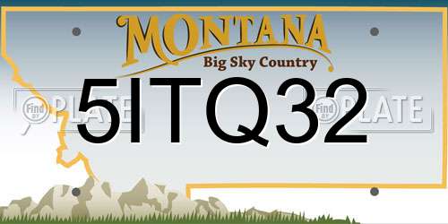 5ITQ32 Montana License Plate