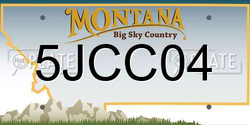 5JCC04 Montana License Plate