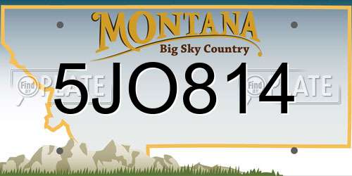 5JO814 Montana License Plate